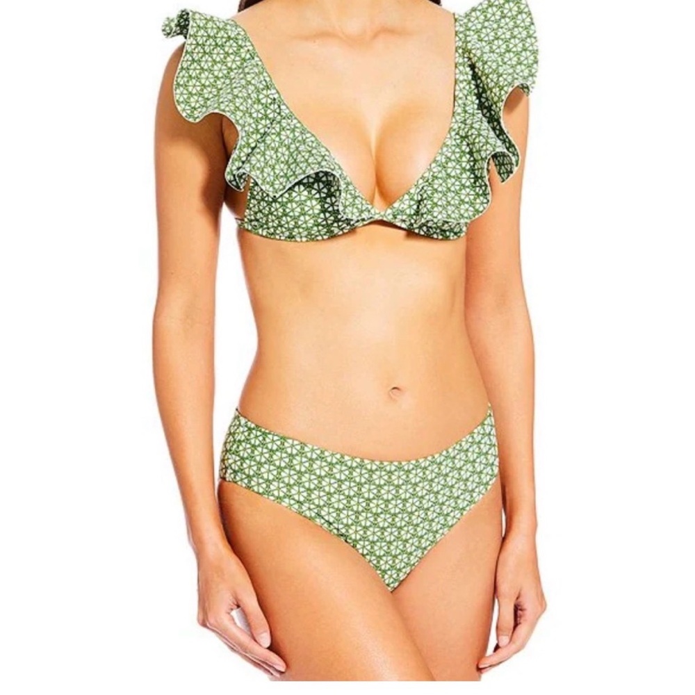 ANTONIO MELANI x style by Simkins Marguerite Ruffle swim top and bottom